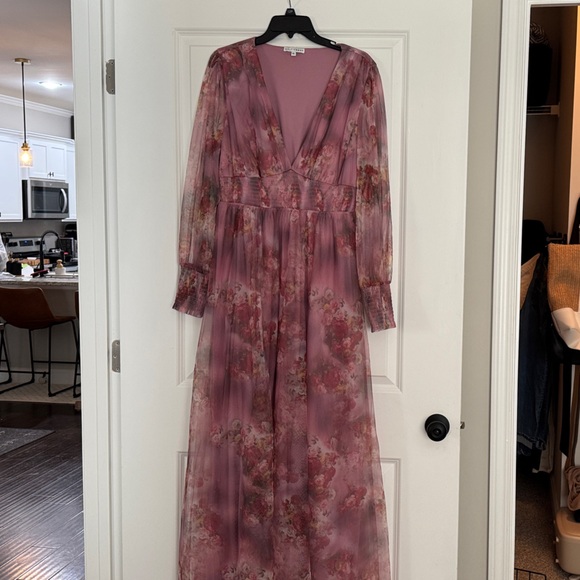 Baltic Born Dusty Rose Floral Long Sleeve Dress - Picture 1 of 4